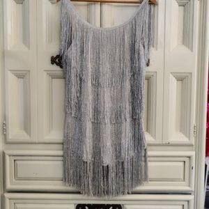 Silver fringe Dress